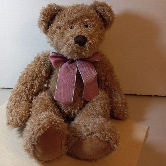 Russ Harlington Teddy Bear With Ribbon Cottagecore - Picture 1 of 8